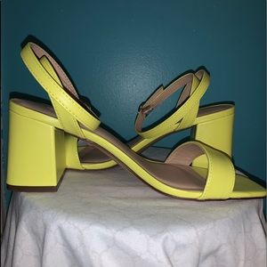 Yellow Chunky Heel
